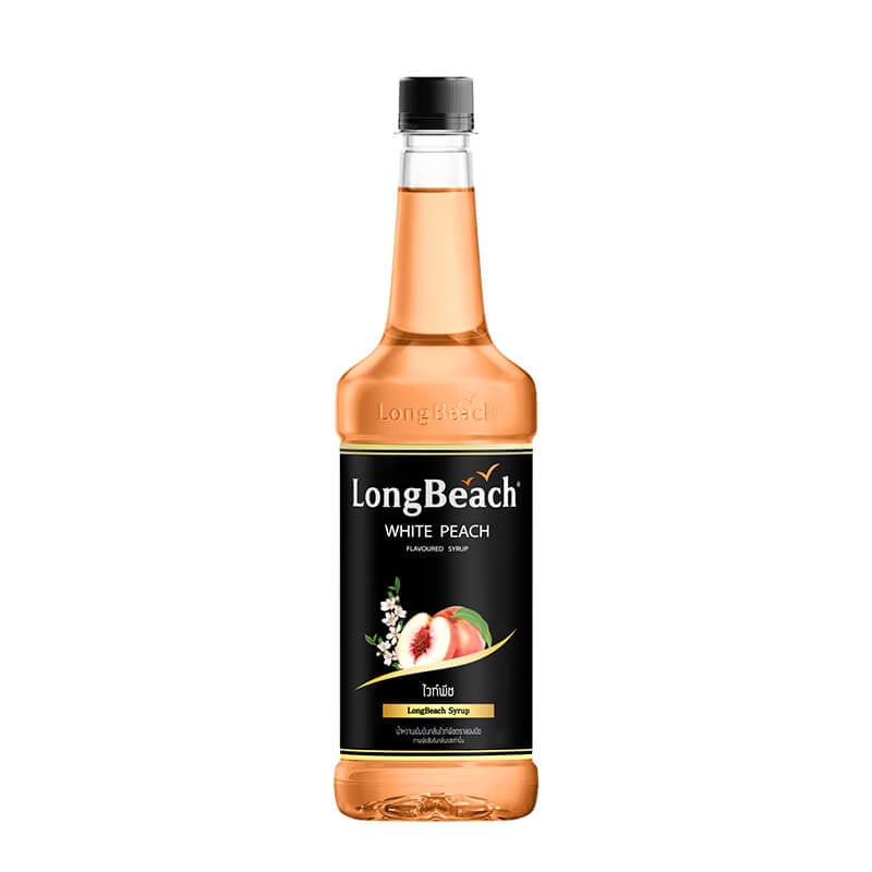 น้ำเชื่อม ลองบีช กลิ่น ไวท์พีช 740ML.